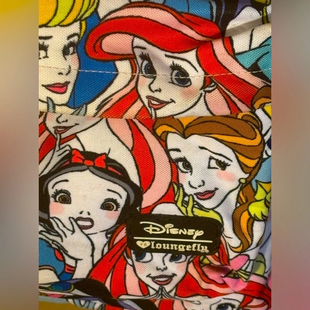 Loungefly Disney Princess All-Over-Print Full Size Backpack Rare EUC - Picture 6 of 13